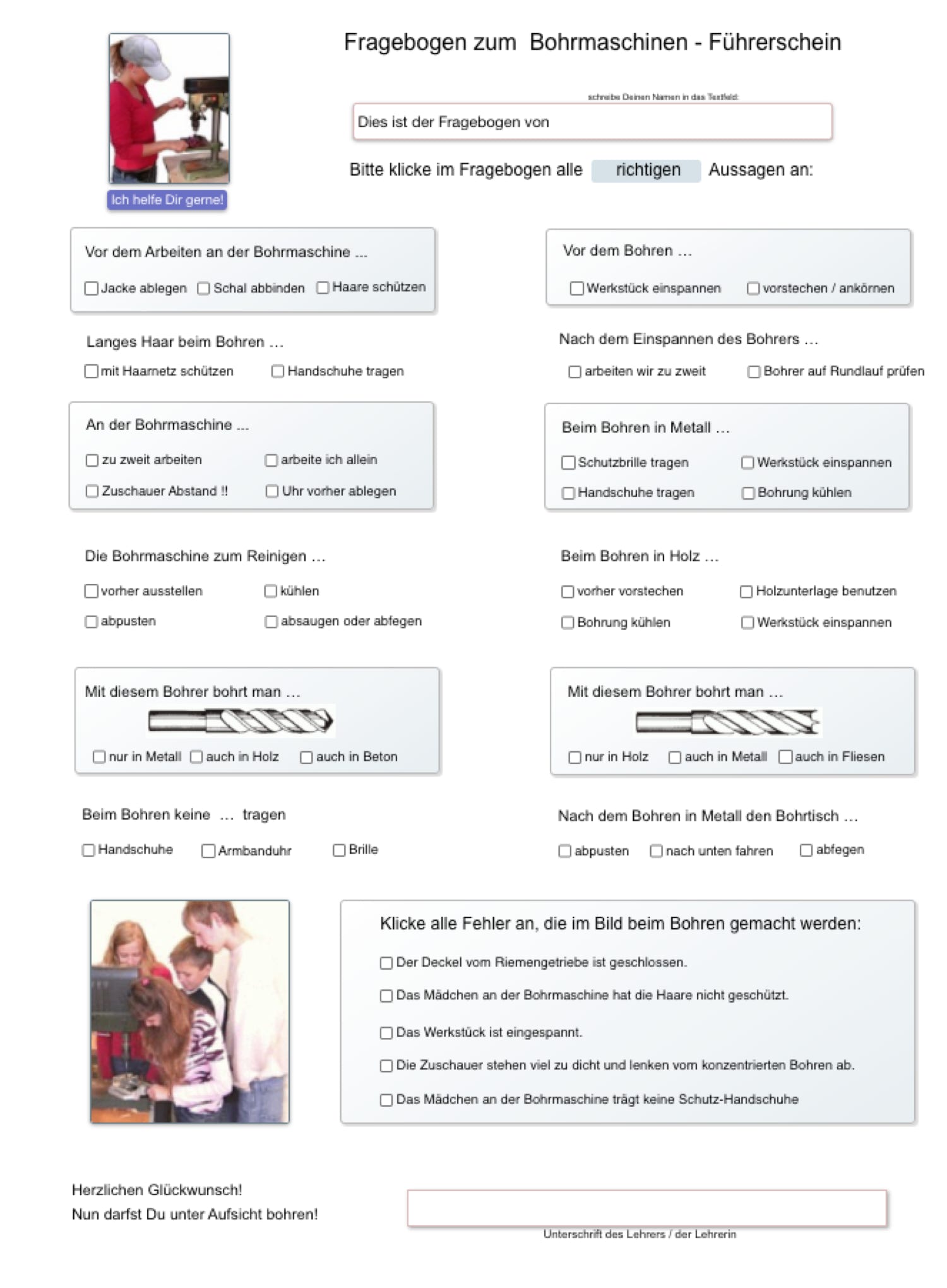 kostenloser Fragebogen zum Bohrführerschein als PDF-Datei