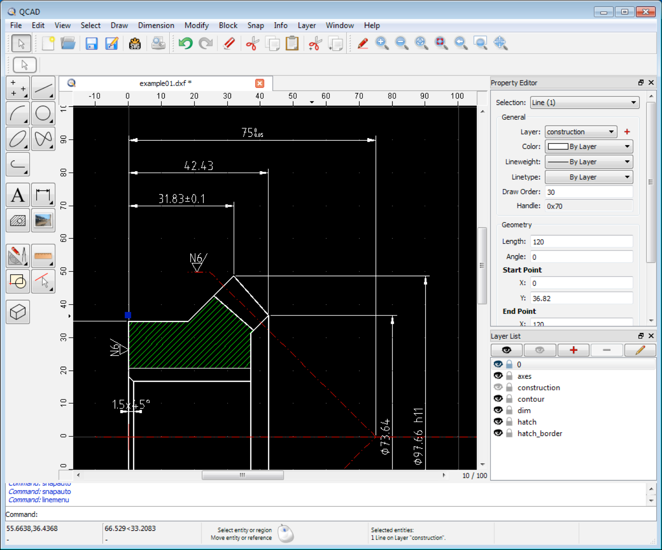 CAD-Programm QCAD