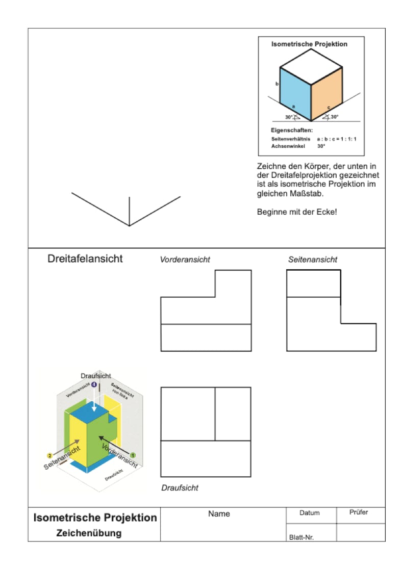Arbeitsblatt Technisches Zeichnen