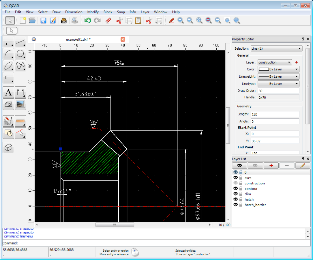 CAD-Programm QCAD