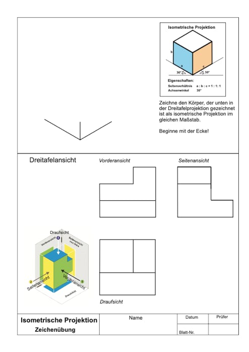 Arbeitsblatt Technisches Zeichnen