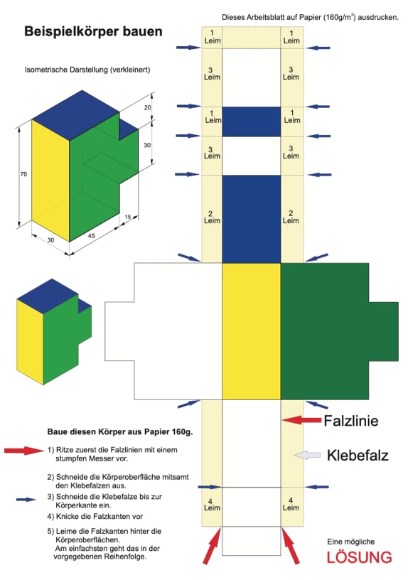 Beispielkörper bauen für Technisches Zeichnen