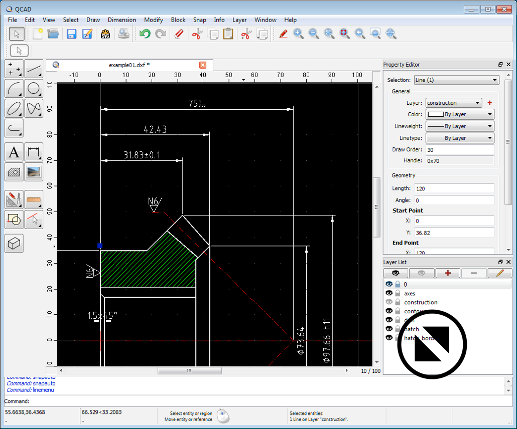 CAD-Programm QCAD