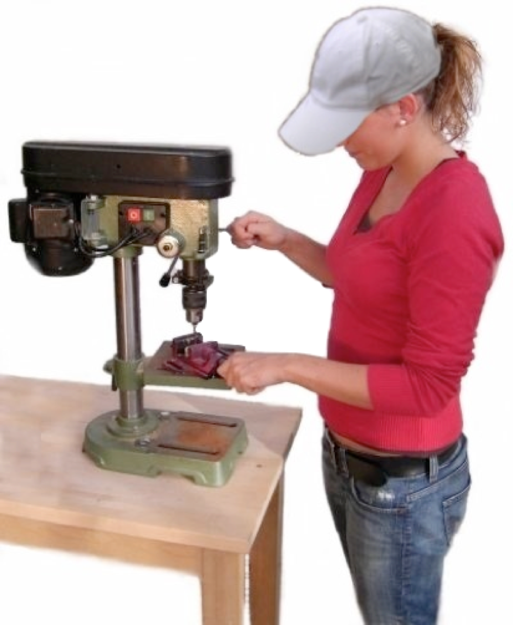 Bohren an der St&auml;nder-Bohrmaschine