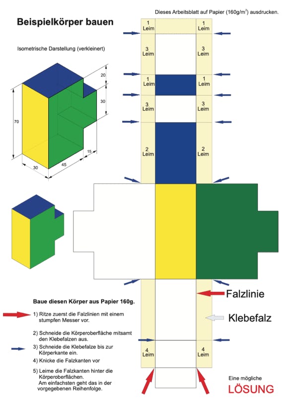 Beispielk&ouml;rper bauen f&uuml;r Technisches Zeichnen