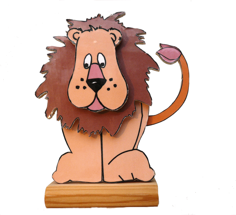 moving lion: Wooden automata - building instructions for funny mechanical woodwork
