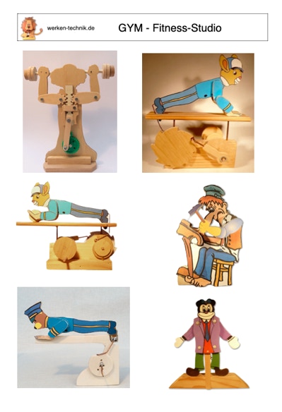 Wooden automata - building instructions for funny mechanical woodwork