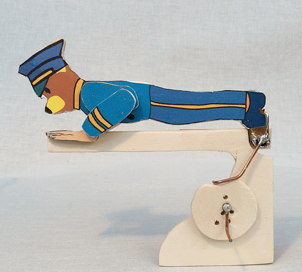 Push-ups with cam control: building instructions for funny mechanical woodwork