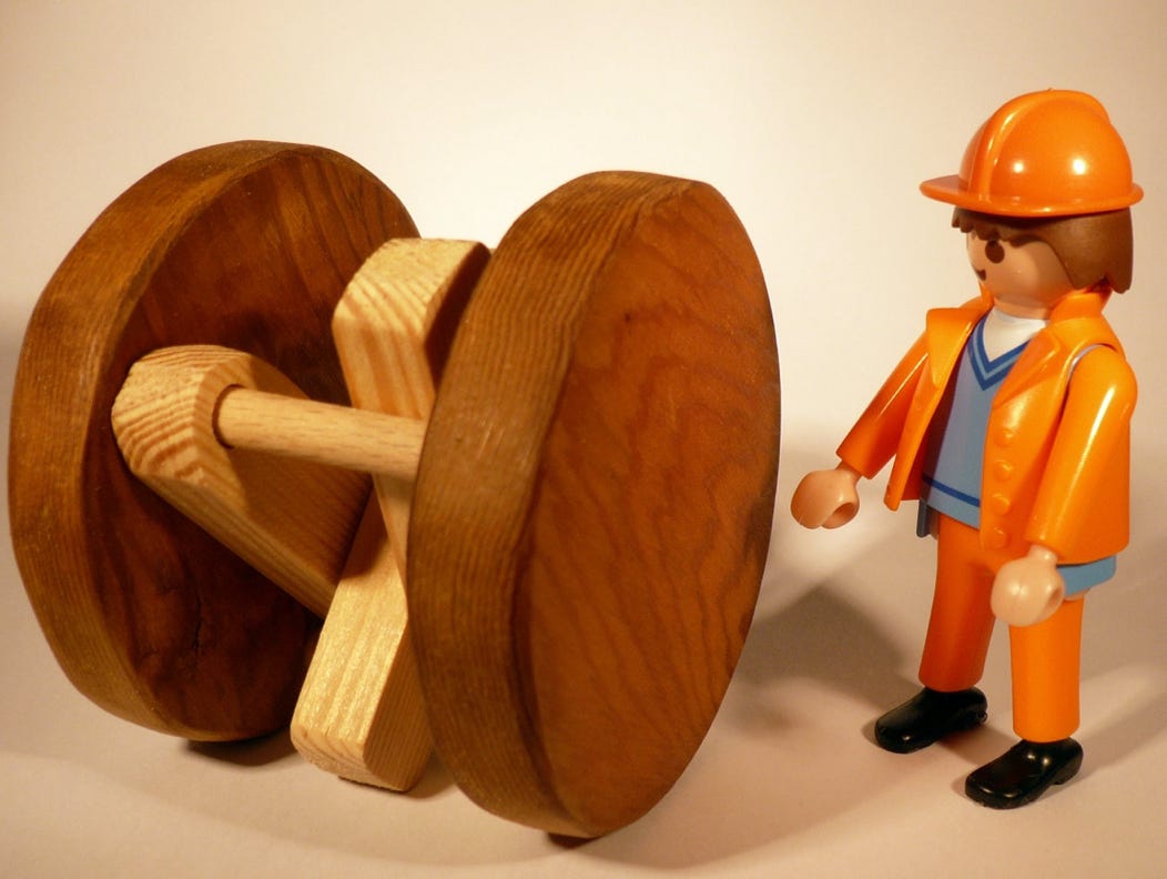 Werkaufgabe mit Werkstoff Holz:   Klapperrolle (Spielzeug aus Holz)
