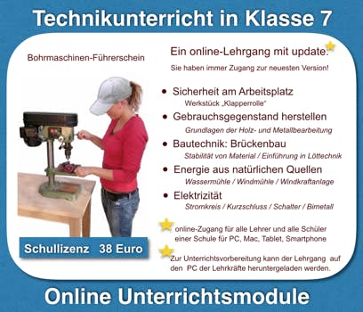 Technikunterricht in Klasse 7