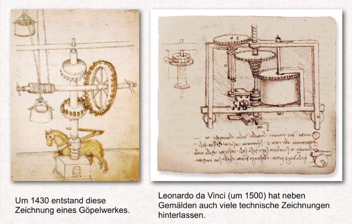 Technische Zeichnung um 1430