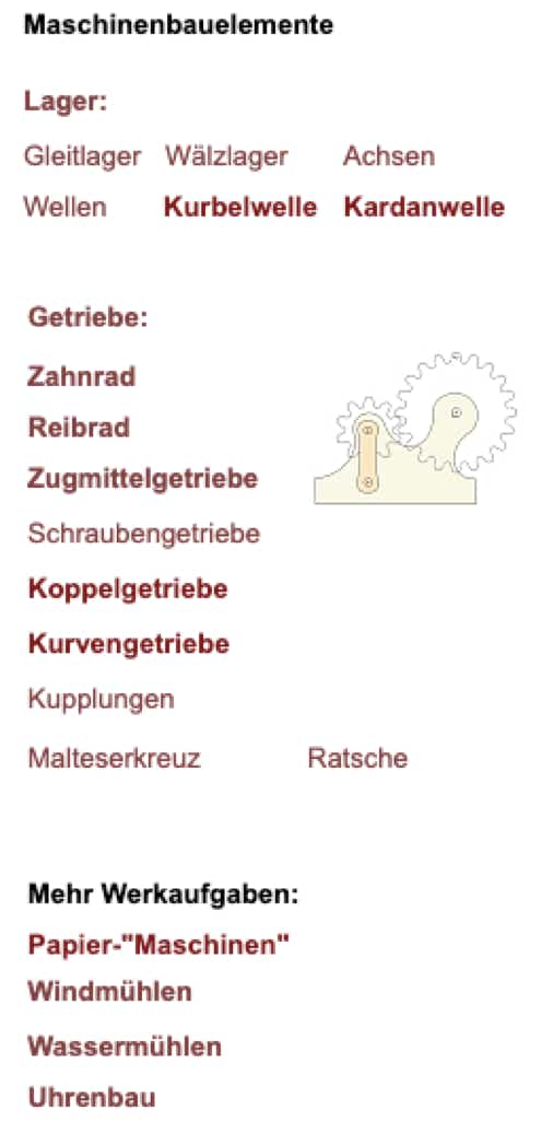 Maschinenbauelemente
