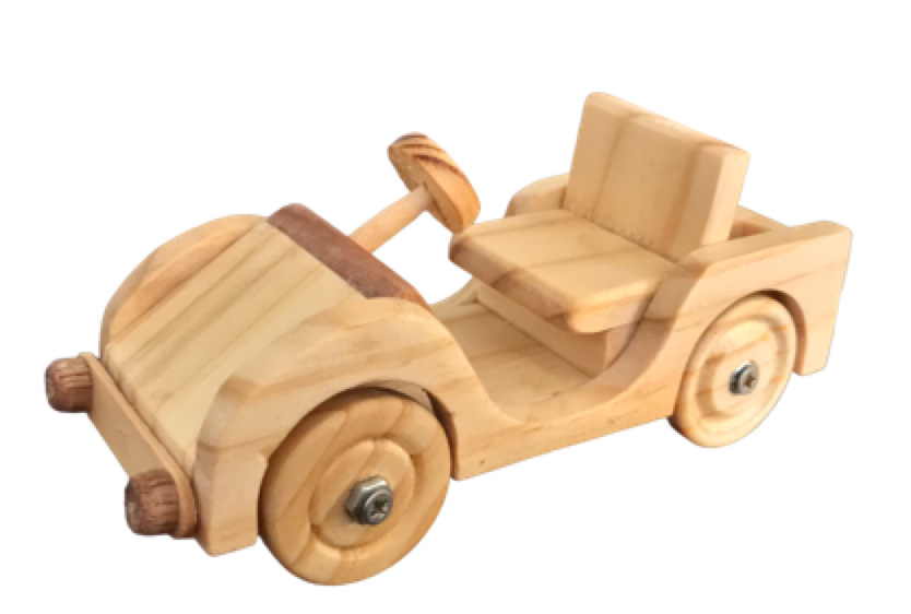 Golfbuggy aus Holz