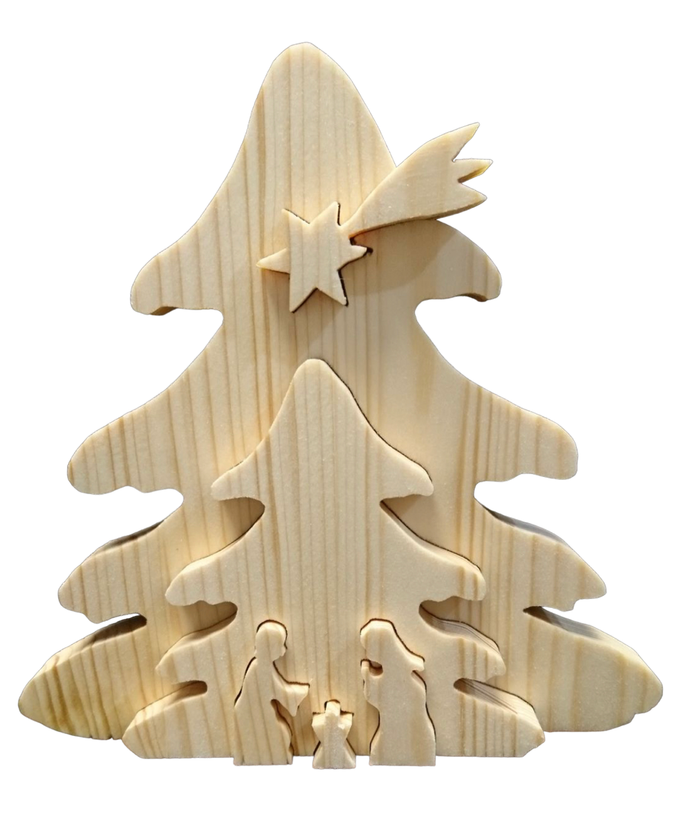 Weihnachtsbaum-Deko (Laubsägearbeit)