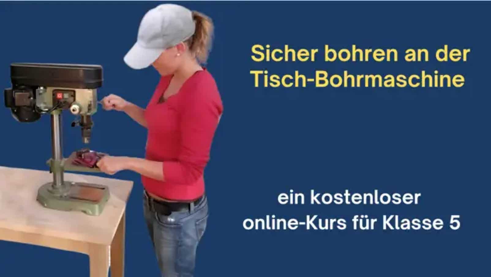 Zu den wichtigsten Aufgaben des Unterrichts im Fach Technik gehört es, das Sicherheitsbewusstsein der Schülerinnen und Schüler im Umgang mit Werkzeugen und Maschinen zu wecken. Dazu ist es notwendig, dass die Schülerinnen und Schüler Informationen über den sicheren Gebrauch von Werkstoffen, Werkzeugen und Maschinen erhalten. Dieser online-Lehrgang soll den Schülern die notwendigen theoretischen Kenntnisse vermitteln, dass sie unter Aufsicht erste selbständige Bohrversuche an Tischbohrmaschinen durchführen können.