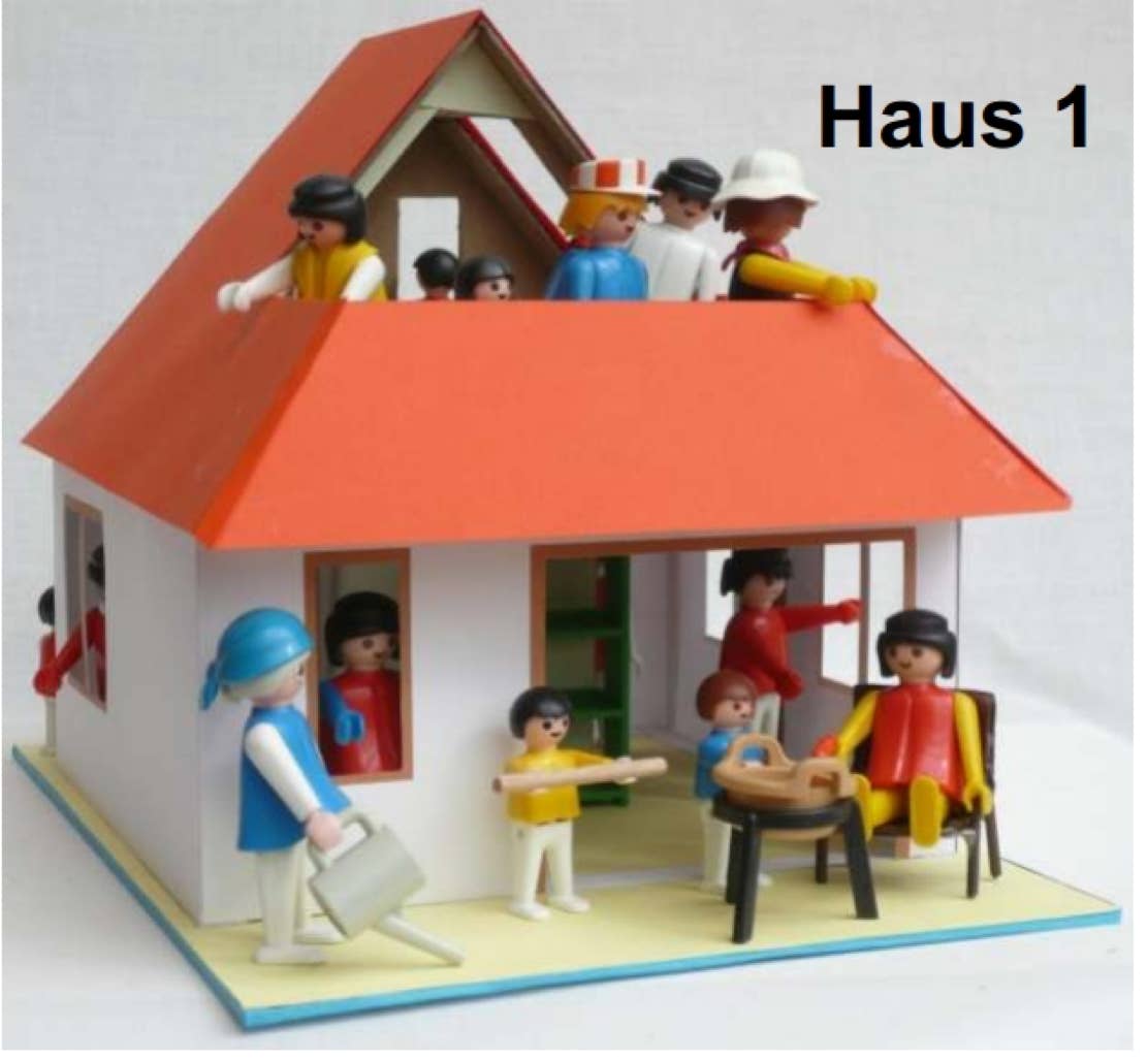 Werkaufgabe mit Papier/Karton: Haus aus Karton