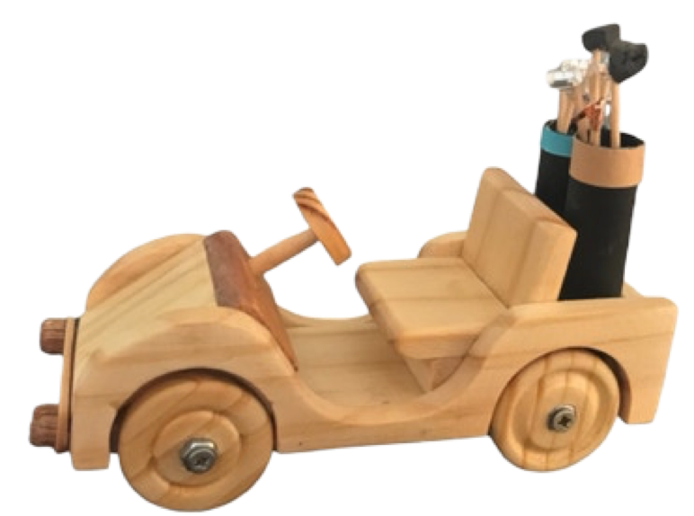 Golfbuggy aus Holz